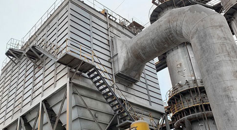 Reubicación del colector de polvo del horno de cal en el sitio del proyecto Tangshan Donghua